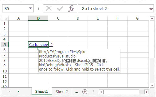 Excel .NET组件Spire.XLS超链接教程:添加和读取超链接 Excel .NET组件Spire.XLS超链接教程:添加和读取超链接