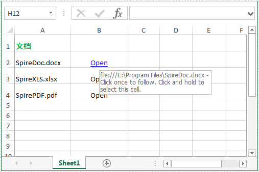 Excel .NET组件Spire.XLS超链接教程:添加和读取超链接 Excel .NET组件Spire.XLS超链接教程:添加和读取超链接