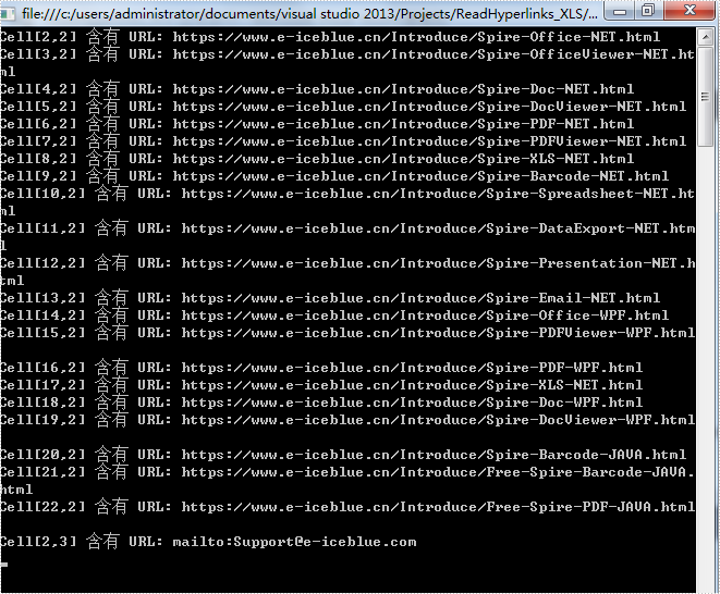 Excel .NET组件Spire.XLS超链接教程:添加和读取超链接 Excel .NET组件Spire.XLS超链接教程:添加和读取超链接