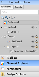 仪表盘,元素资源管理器,脚本,Element Explorer