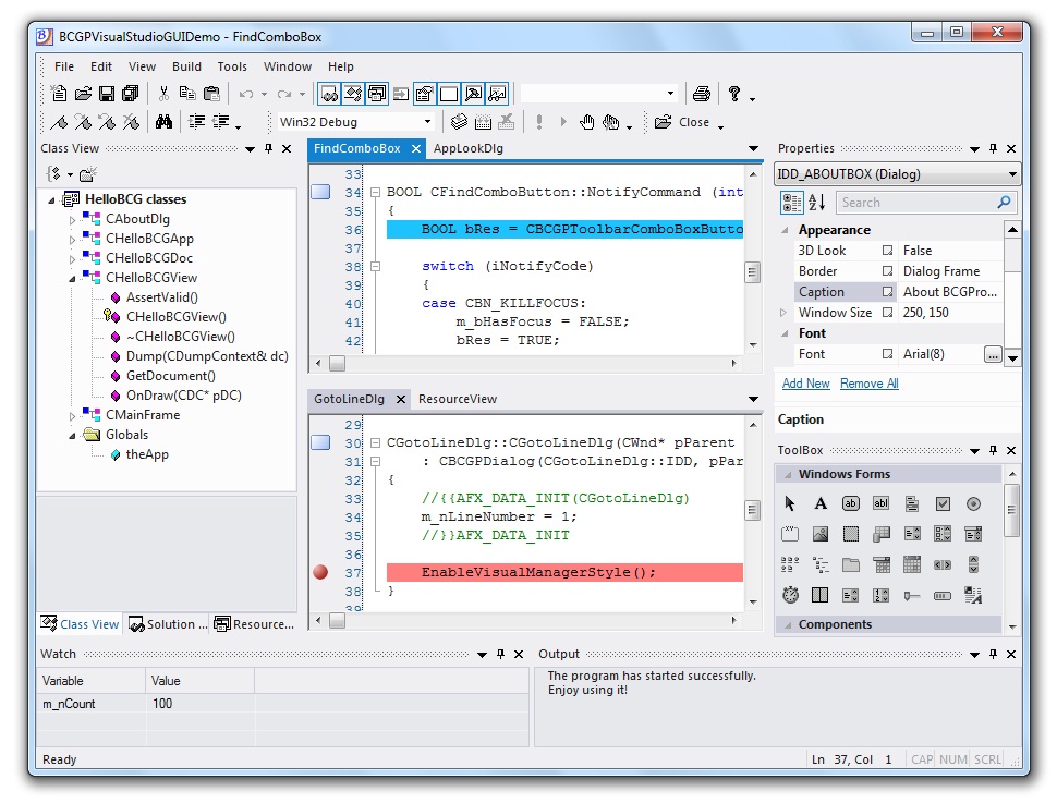 BCGControlBar MFC用户界面控件v18新功能 - 支持VS 2012,Metro Tiles控件,Windows 8